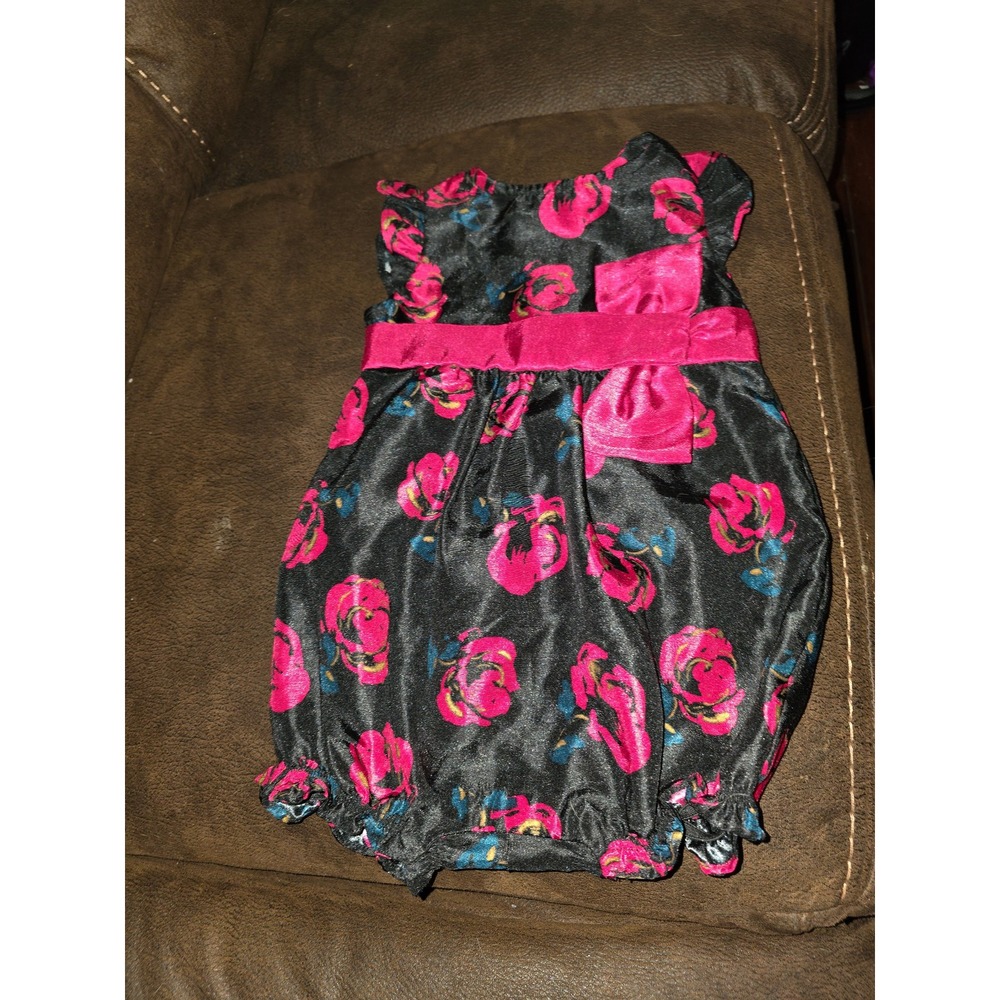 Dressed up by Gymboree‎ holiday Christmas rose outfit bubble  12 18 months